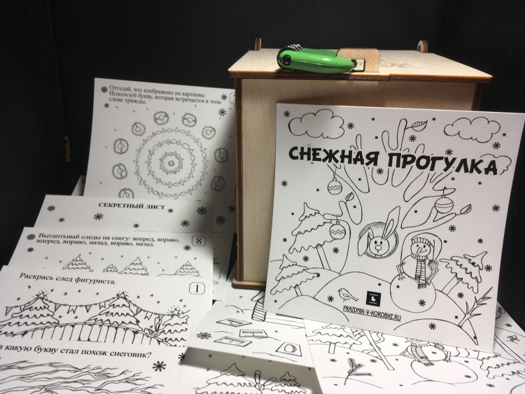 Квест-раскраска «Снежная прогулка» (комплект карточек)